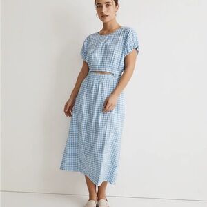 Madewell Pull-On Dress Set in Gingham Check